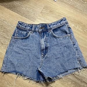 Zara high waisted denim shorts